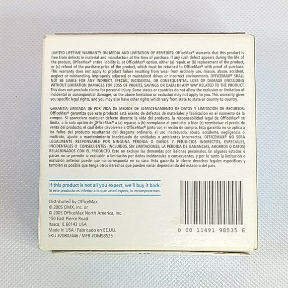 Office Max IBM Formatted 3.5 in Diskettes 1.44 MB 10 Diskettes OM98535 - Picture 4 of 4